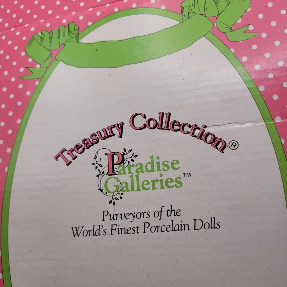 Paradise Galleries Treasury Collection Cowgirl Porcelain Doll Patriotic 12024